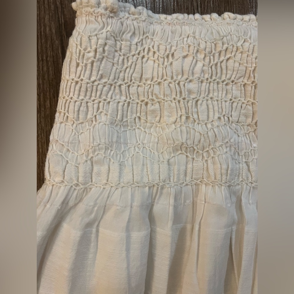 Sold 💛 ZARA • New Puckered Boho Lined Skirt in Beige XL - Picture 2 of 4